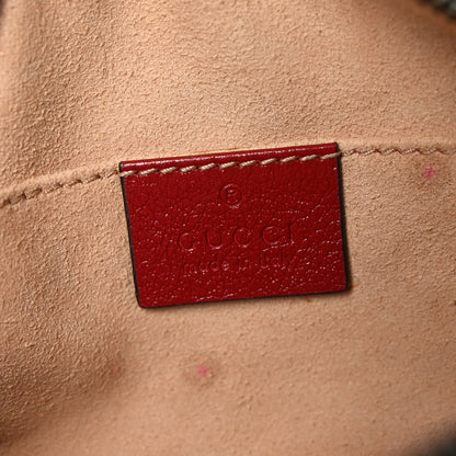 Gucci Azalea Calfskin Matelasse Diagonal Torchon GG Marmont Belt Bag 75 30 Black Romantic Cerise 5 of 9