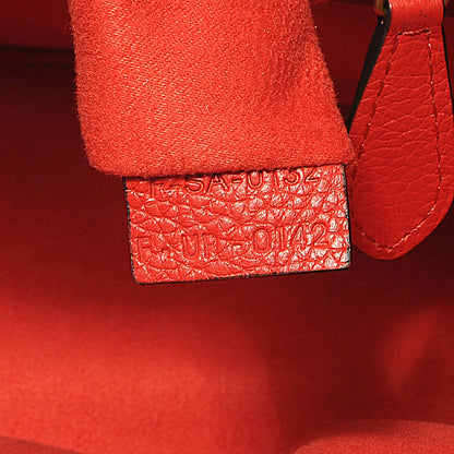 Celine Drummed Leather Micro Luggage Coquelicot 3 of 12