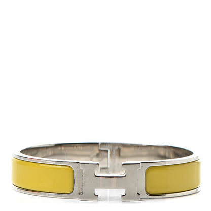 Hermes Enamel Narrow Clic Clac H Bracelet PM Jaune Soleil 1 of 6