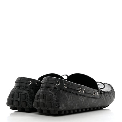 Louis Vuitton Monogram Eclipse Mens Arizona Car Shoe Moccasin Loafers 7.5 4 of 8
