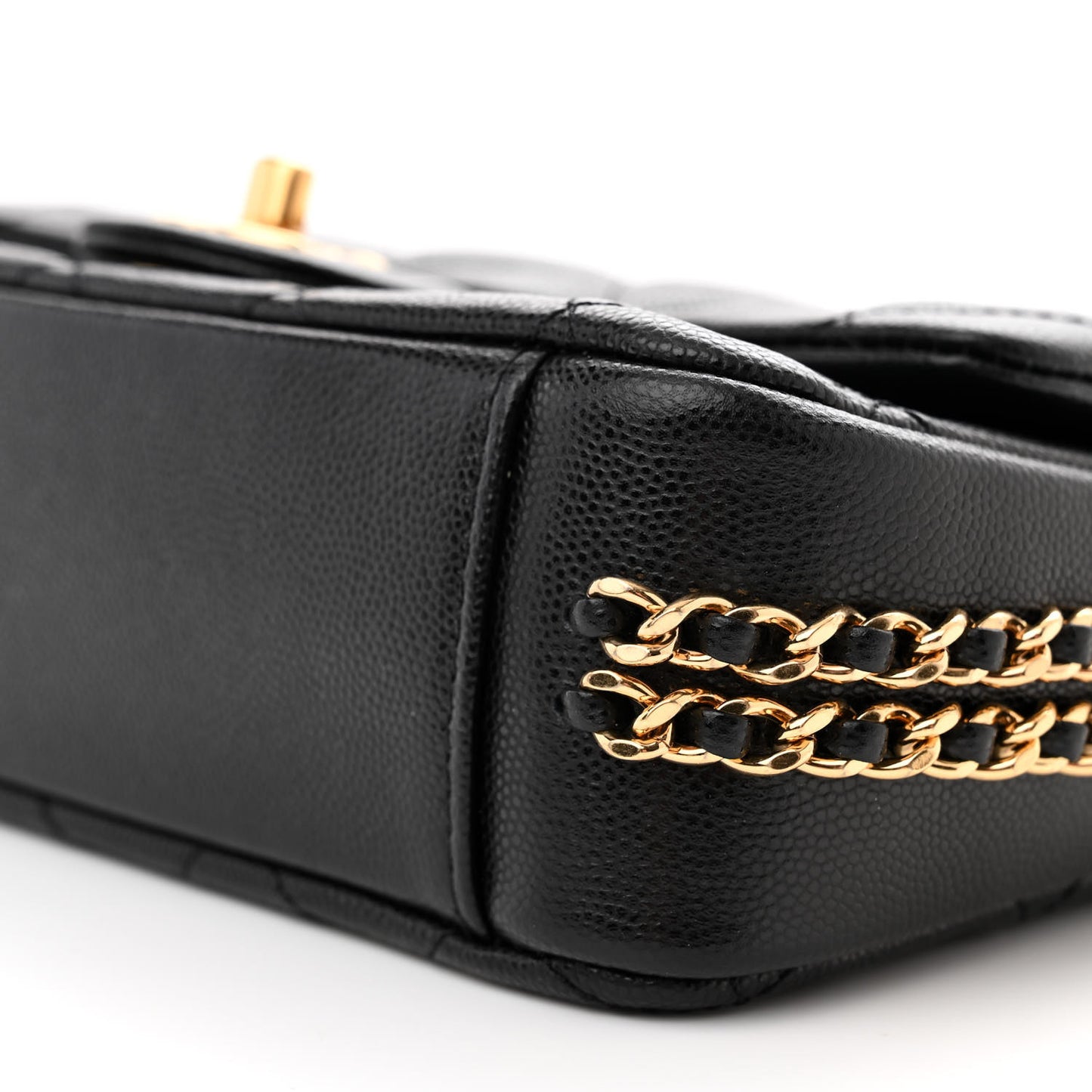 Caviar Quilted Mini CC You Flap Black