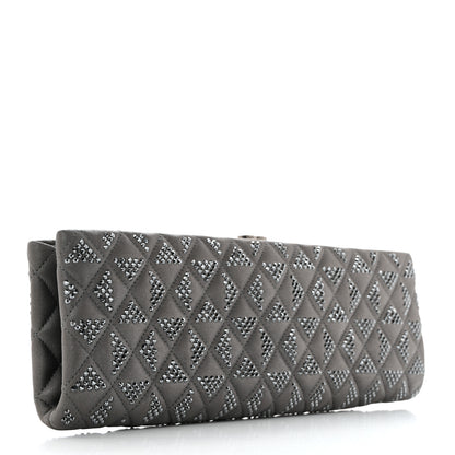 Chanel Iridescent Lambskin Crystal Quilted Clutch Dark Grey 3 of 7