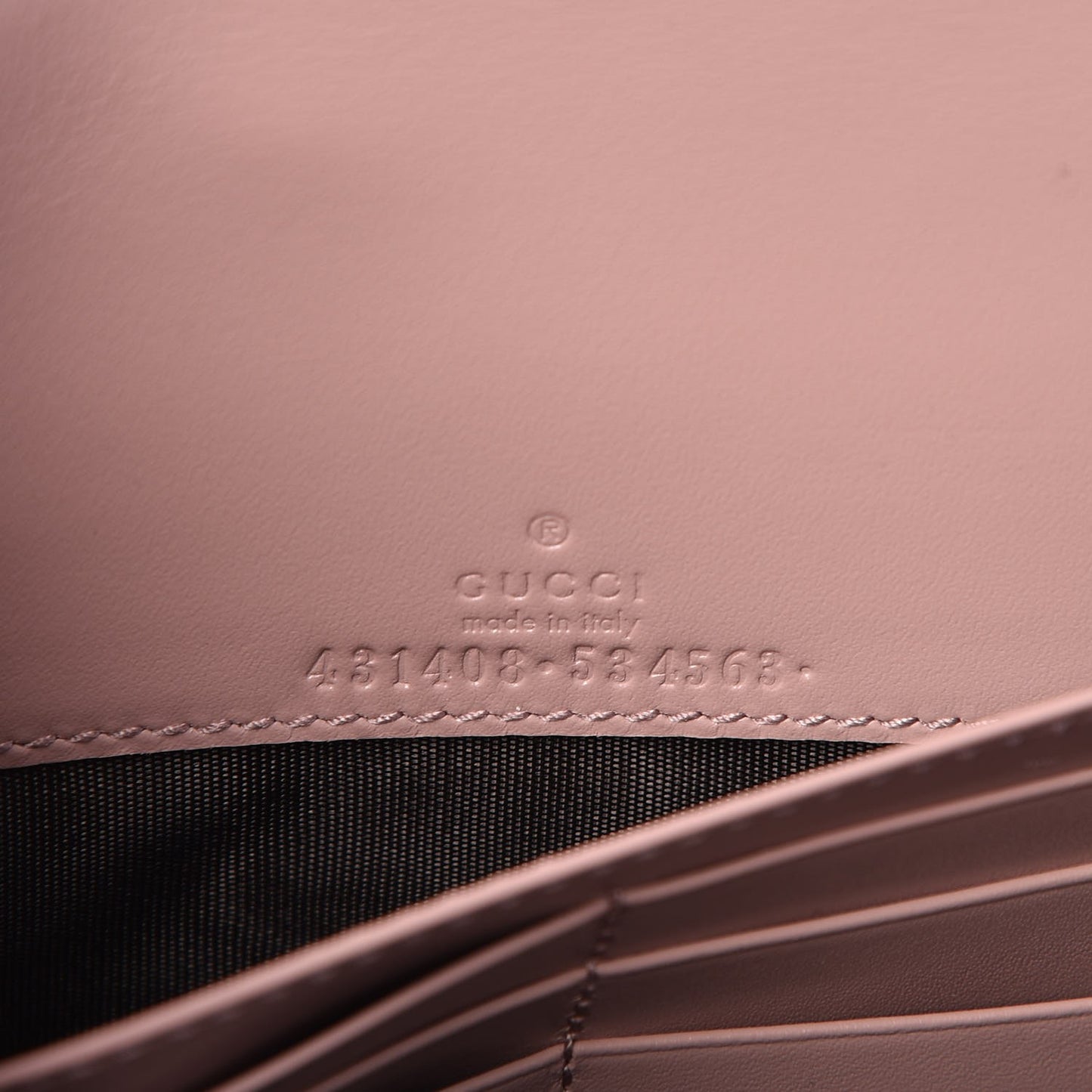 Guccissima Signature Bowy Chain Wallet Dark Cipria