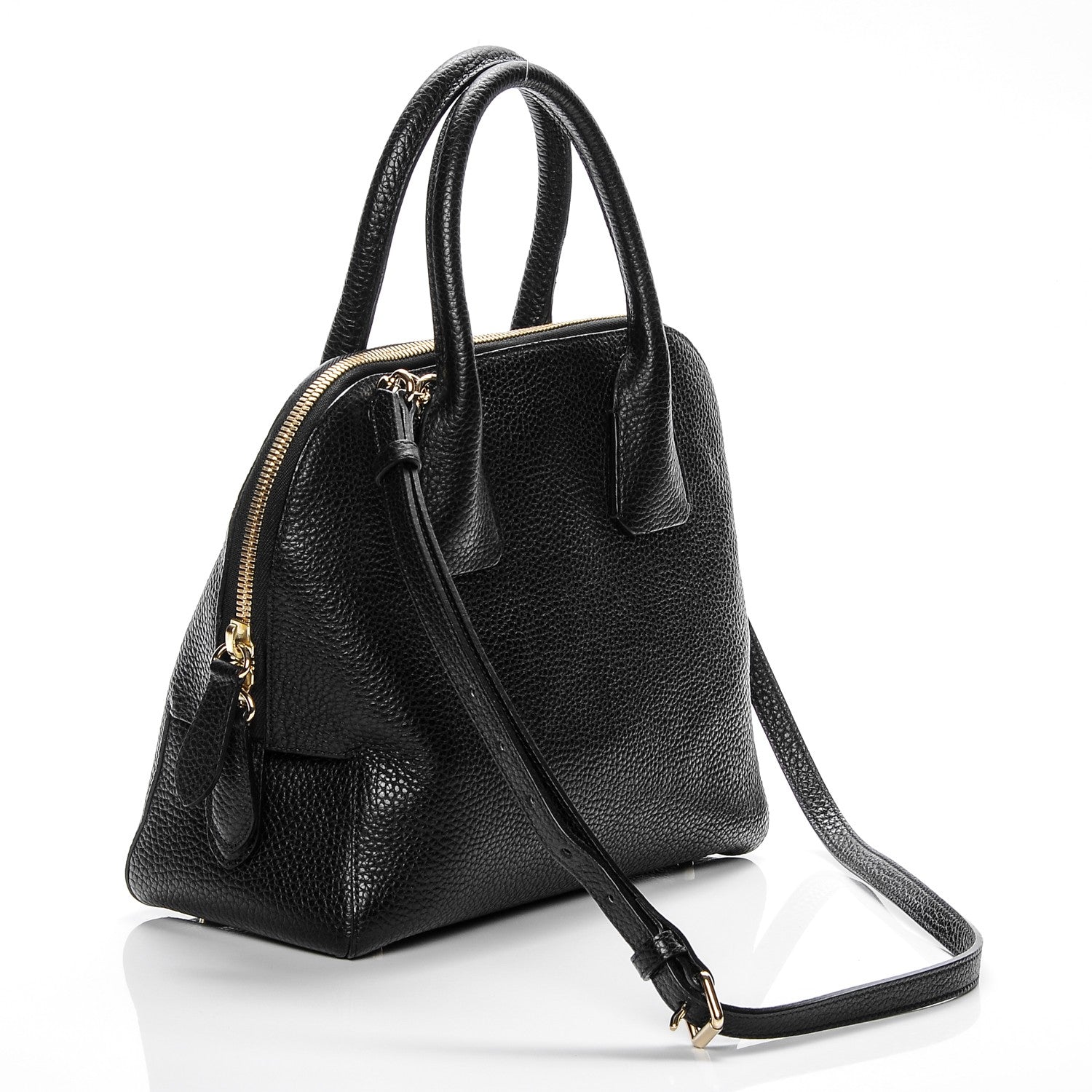 Burberry London Grainy Calfskin Small Greenwood Bowling Bag Black 3 of 8