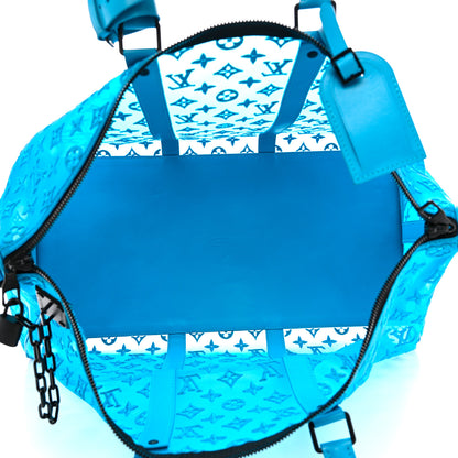 Louis Vuitton Monogram See Through Keepall Triangle Bandouliere 50 Turquoise 5 of 19