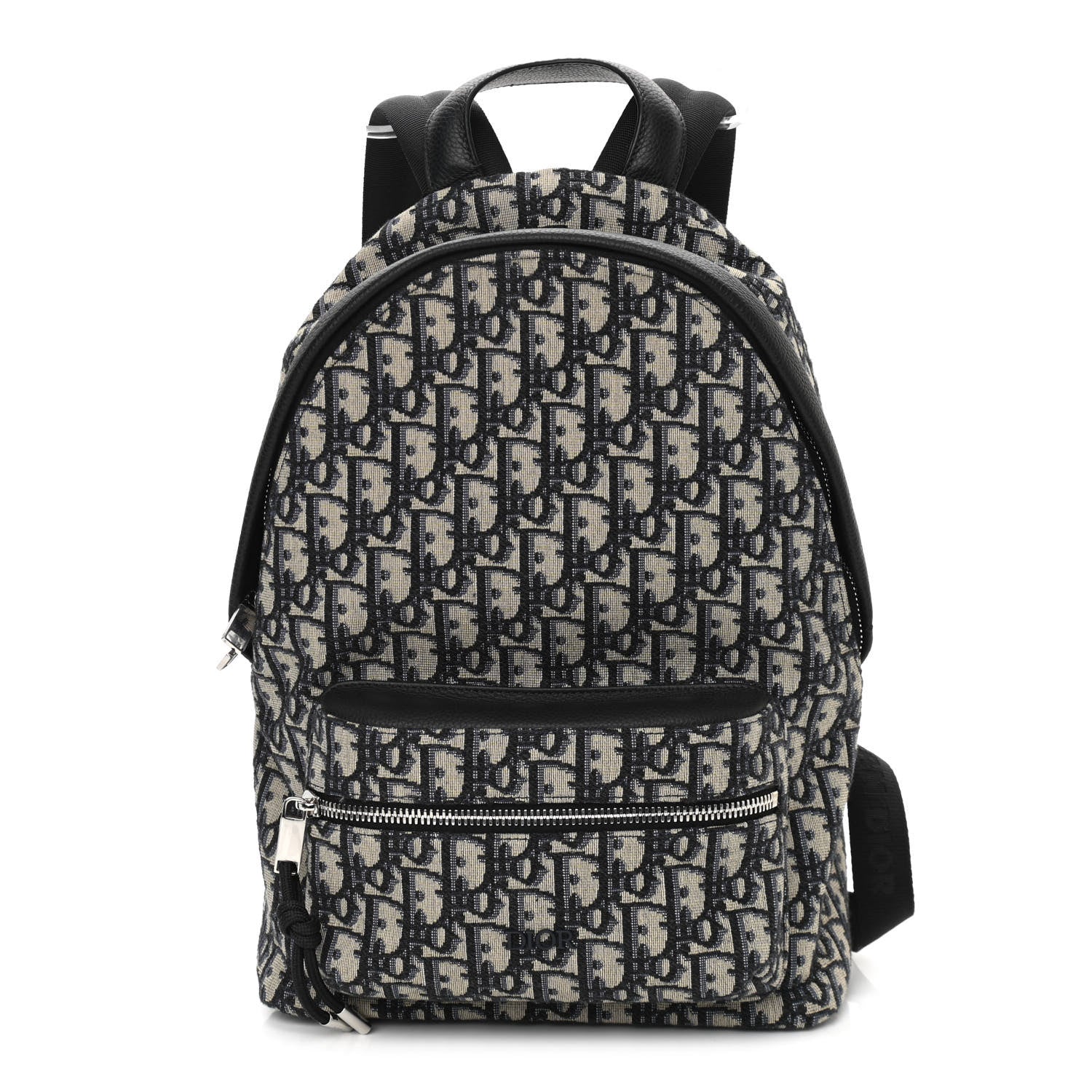 Christian Dior Oblique Calfskin Rider Backpack Beige Black 1 of 11