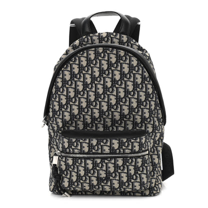Christian Dior Oblique Calfskin Rider Backpack Beige Black 1 of 11