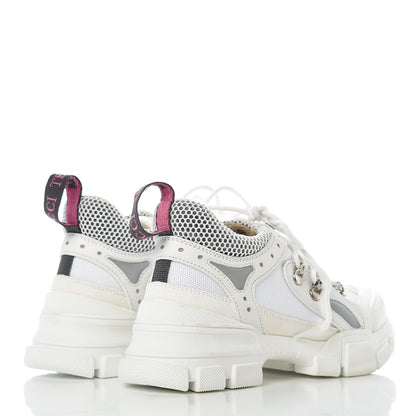 Gucci X SEGA Mesh Calfskin Suede Womens Flashtrek Sneakers 36 Great White 4 of 10