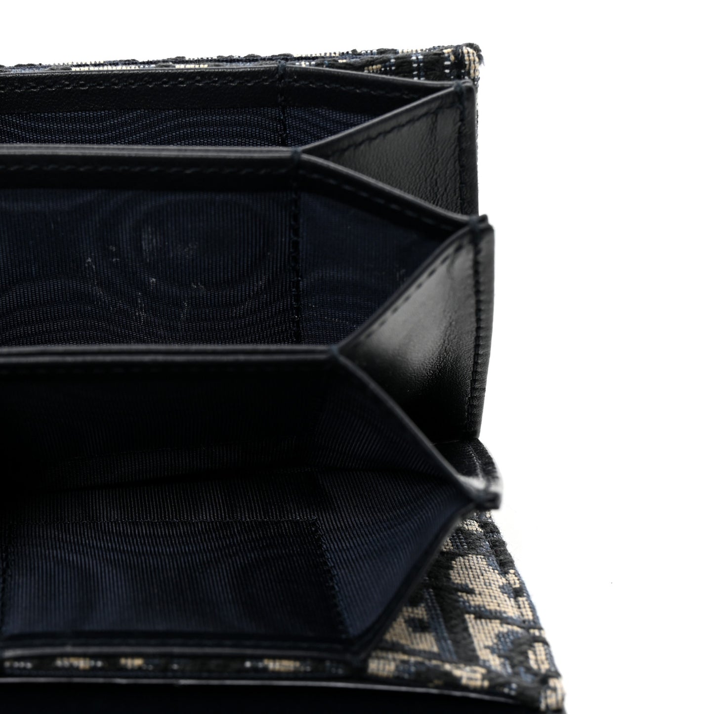 Oblique Saddle 5-Gusset Card Holder Blue