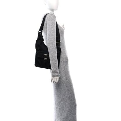 Prada Nylon Vela Sling Messenger Bag Black 2 of 9