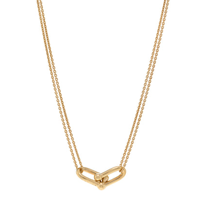 Tiffany 18K Yellow Gold HardWear Double Link Pendant Necklace 1 of 4