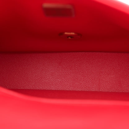 Chanel Shiny Lambskin Quilted Sweetheart Mini Flap Red 5 of 10