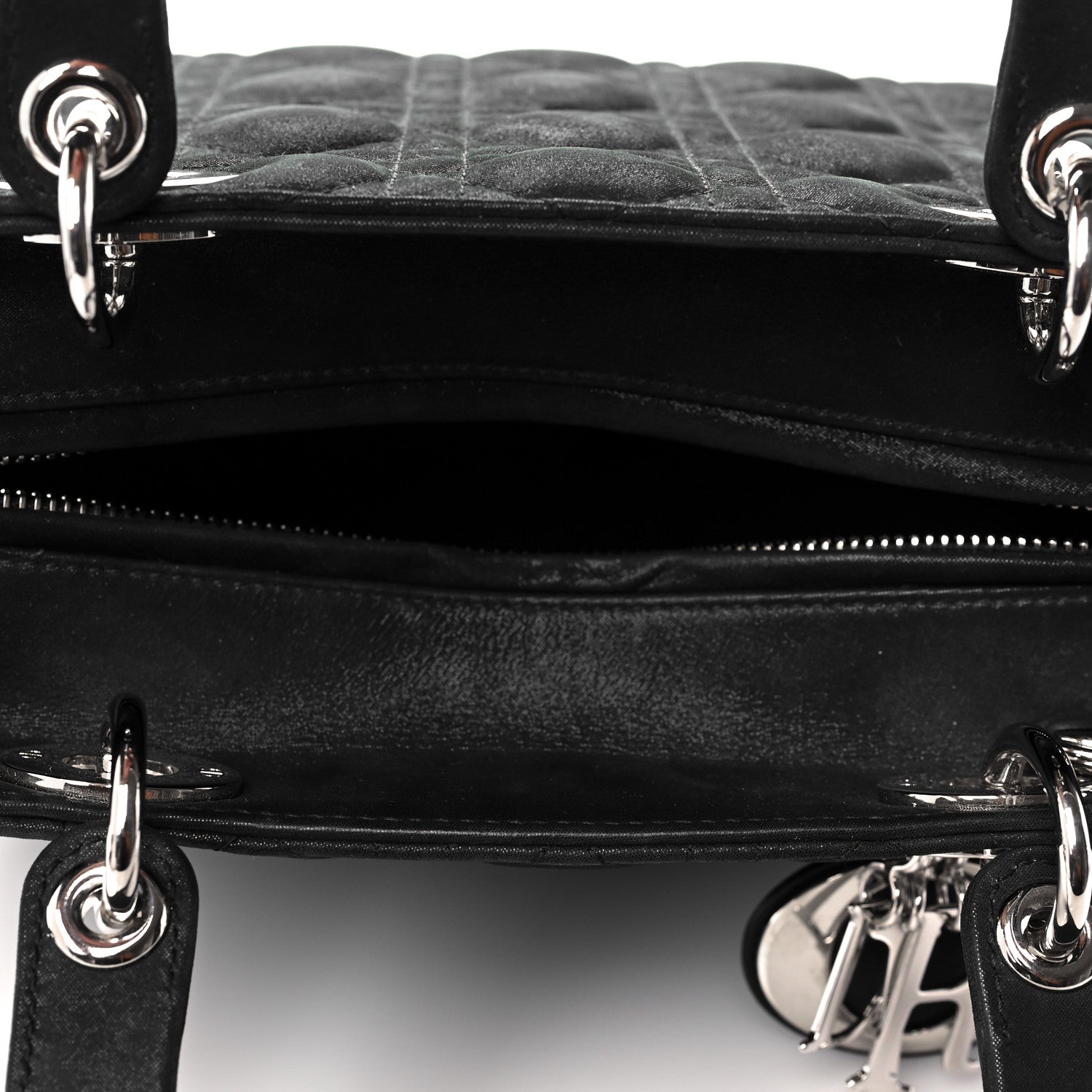 Christian Dior Satin Cannage Medium Lady Dior Black 5 of 10
