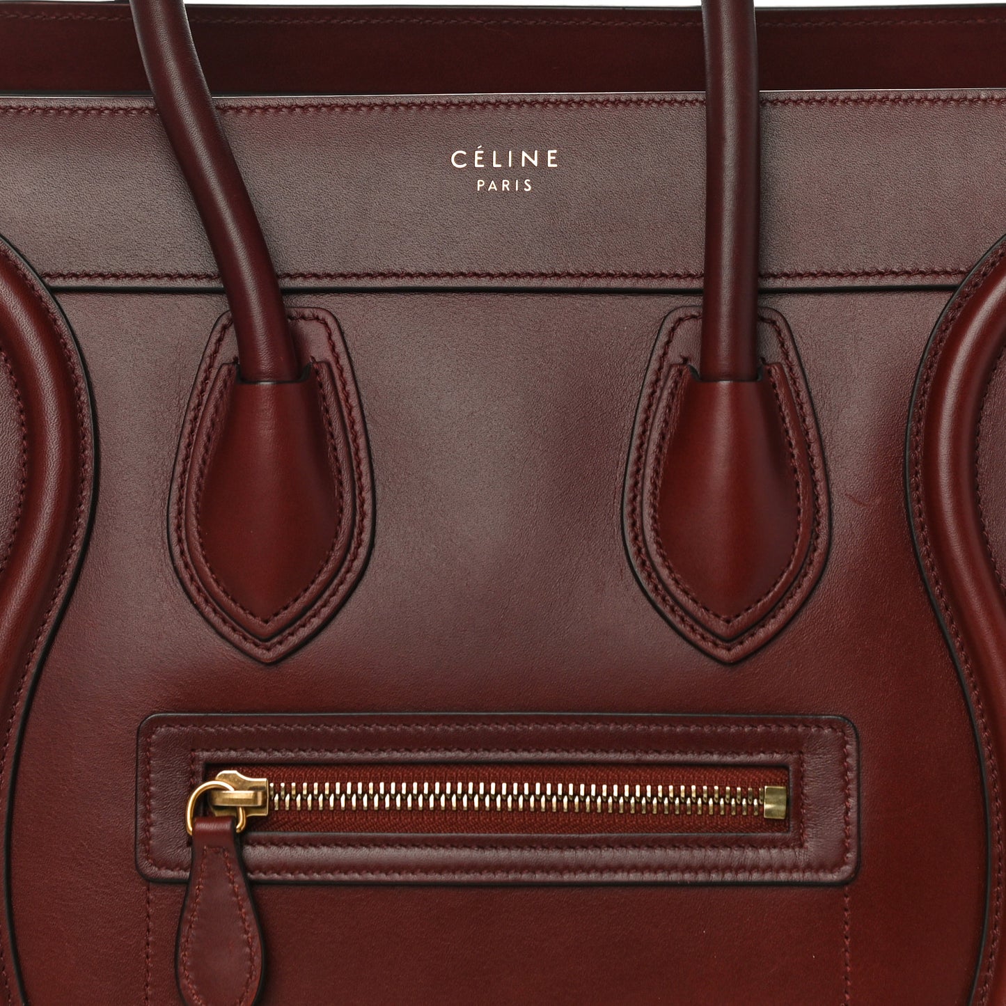Smooth Calfskin Micro Luggage Burgundy
