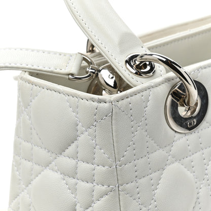 Christian Dior Lambskin Cannage Medium Lady Dior White 13 of 13