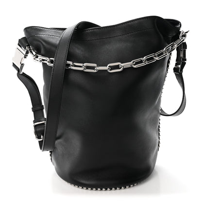 Alexander Wang Lambskin Attica Chain Dry Sack Bucket Bag Black 1 of 9
