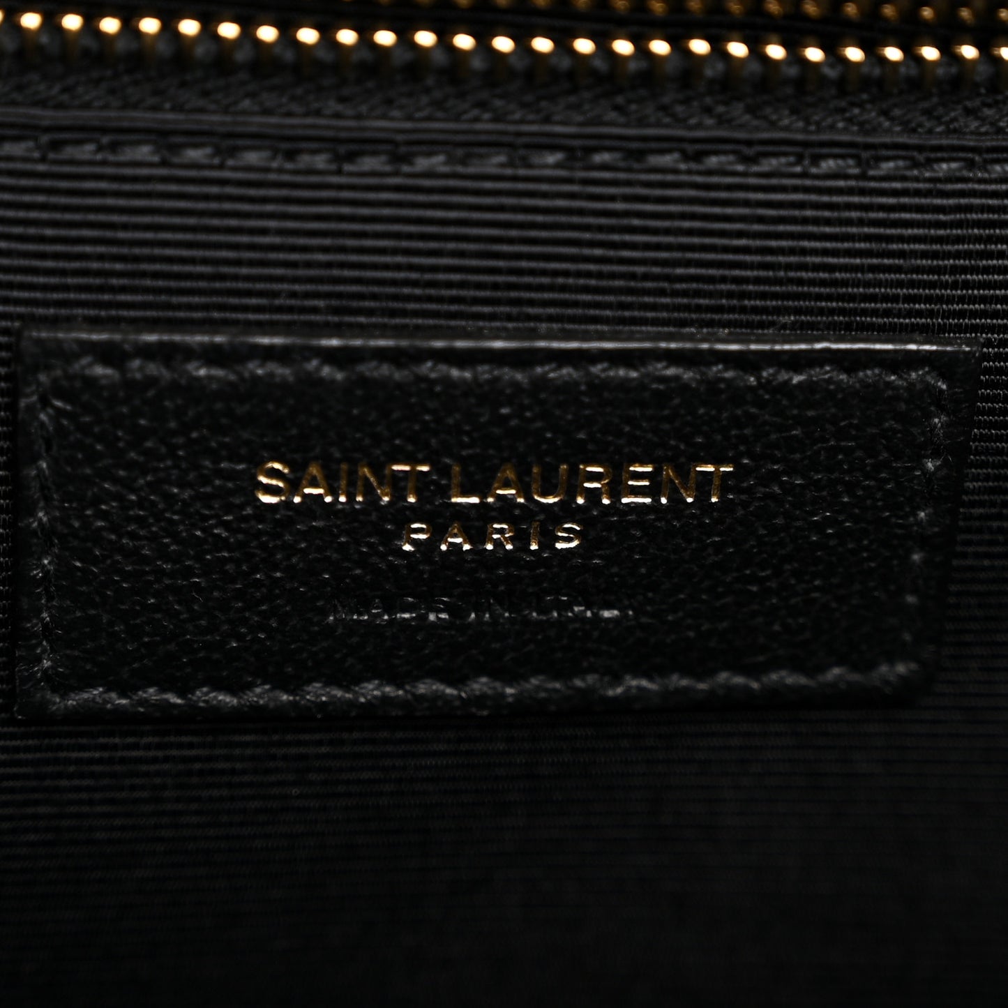 Grain De Poudre Textured Mixed Matelasse Large Triquilt Monogram Satchel Black
