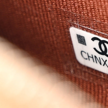Chanel Lambskin Quilted Studded CC Large Gusset Zip Around Wallet Light Brown 7 of 16