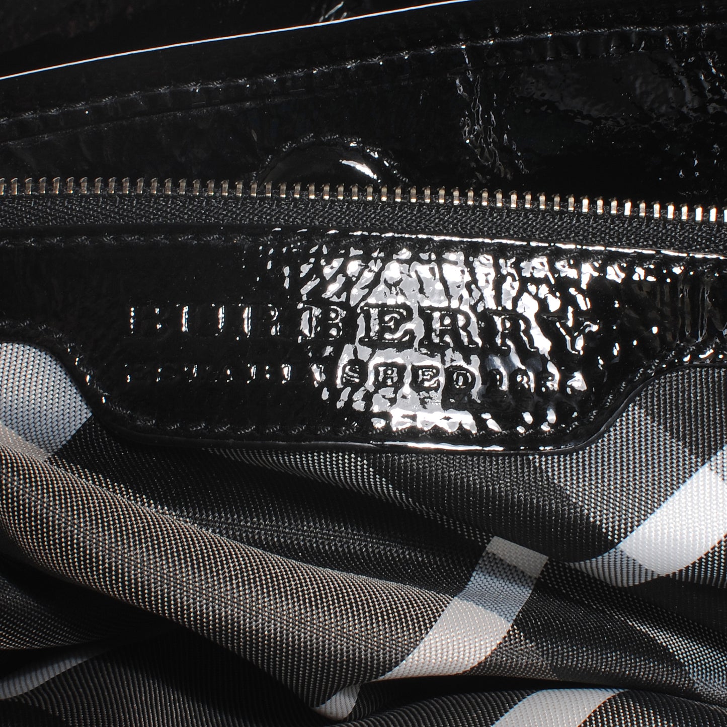Patent Large Satchel Black