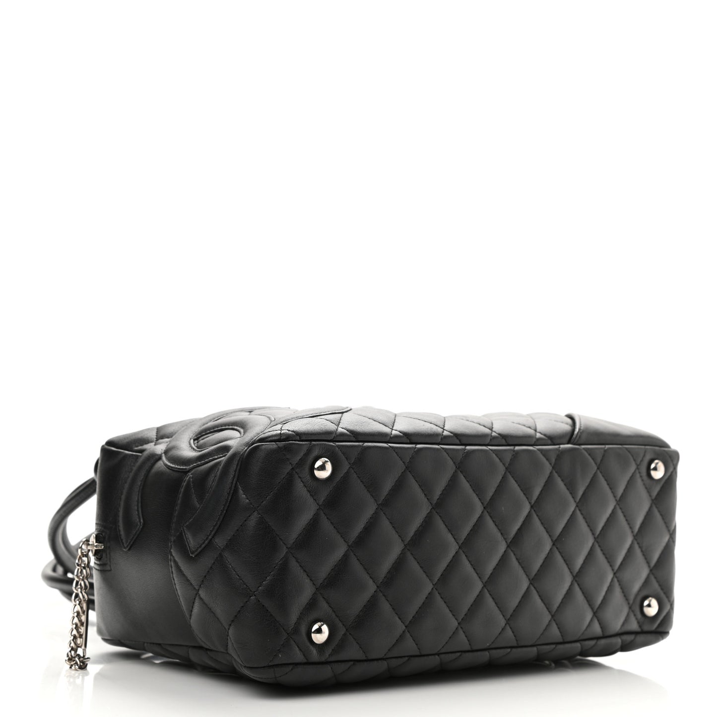 Calfskin Quilted Large Cambon Bowler Black