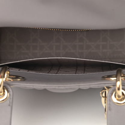 Christian Dior Lambskin Cannage Small Lady Dior Grey 11 of 11