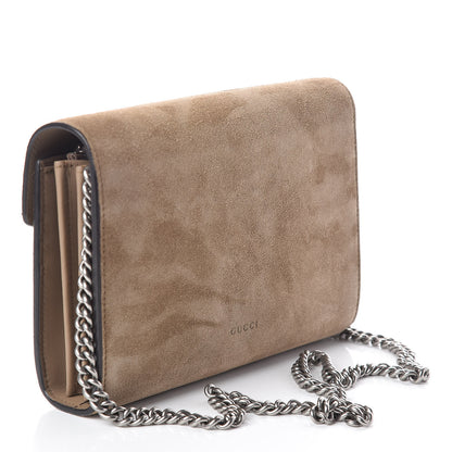 Gucci Suede Mini Dionysus Chain Wallet Beige 3 of 10