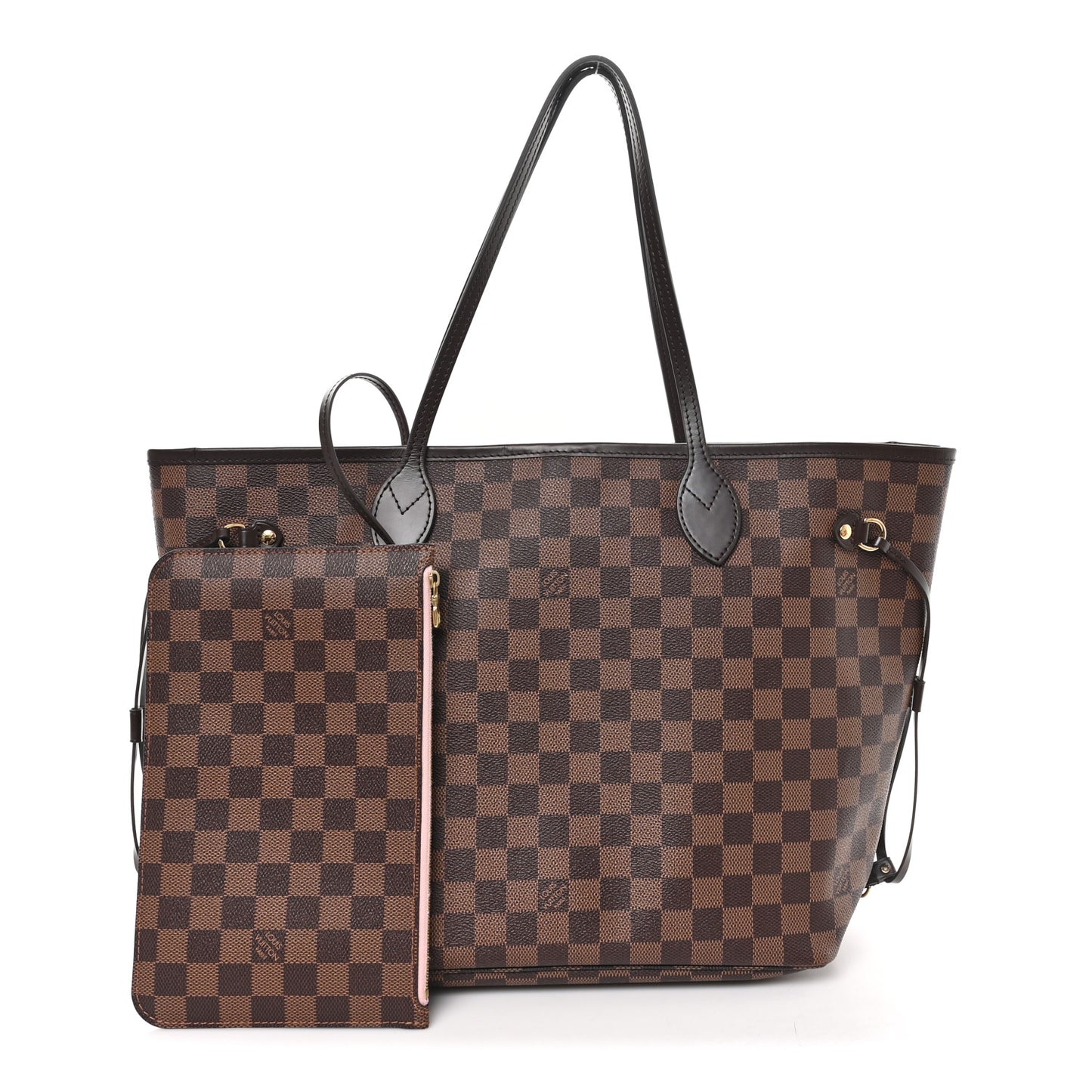 Damier Ebene Neo Neverfull MM Rose Ballerine