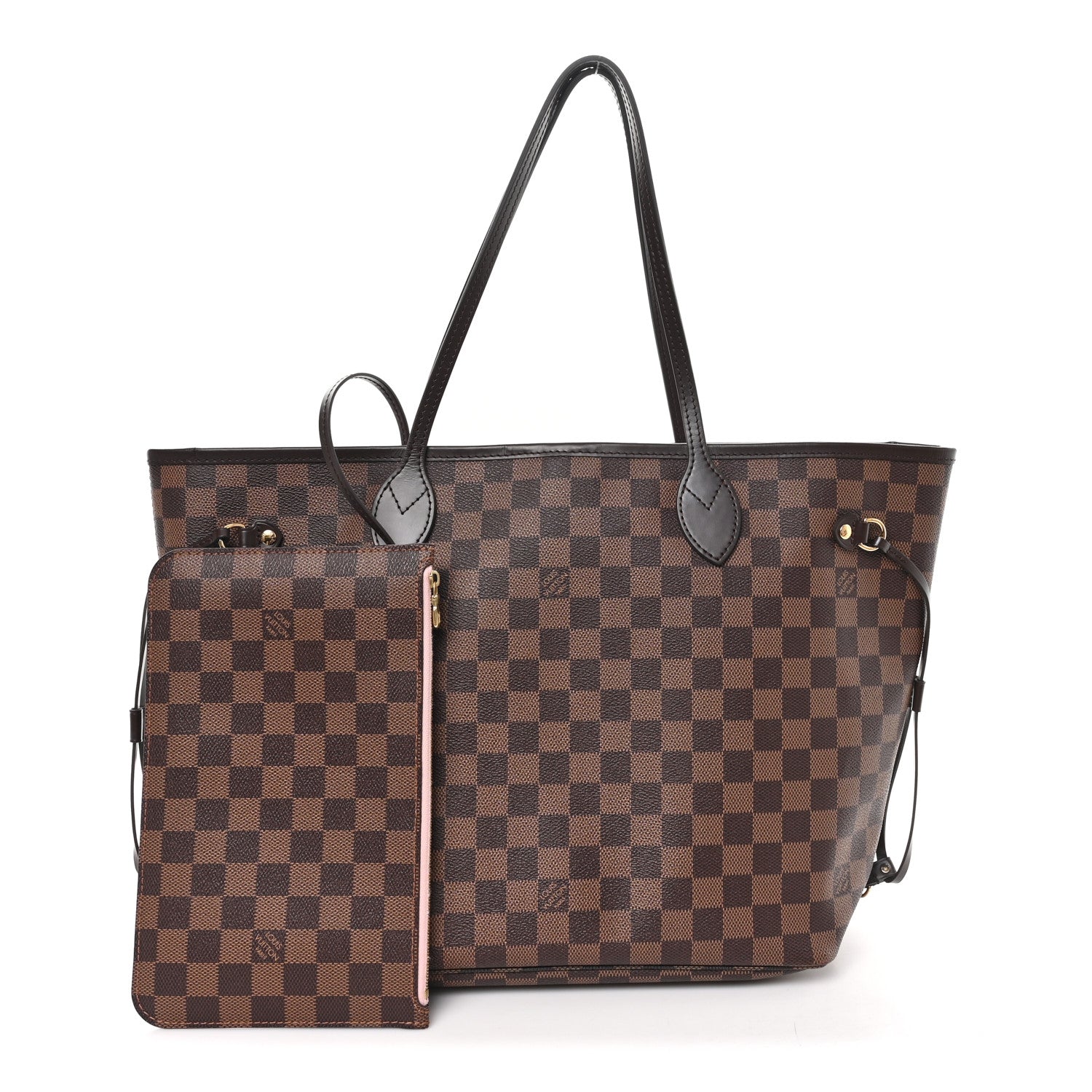 Louis Vuitton Damier Ebene Neo Neverfull MM Rose Ballerine 3 of 12