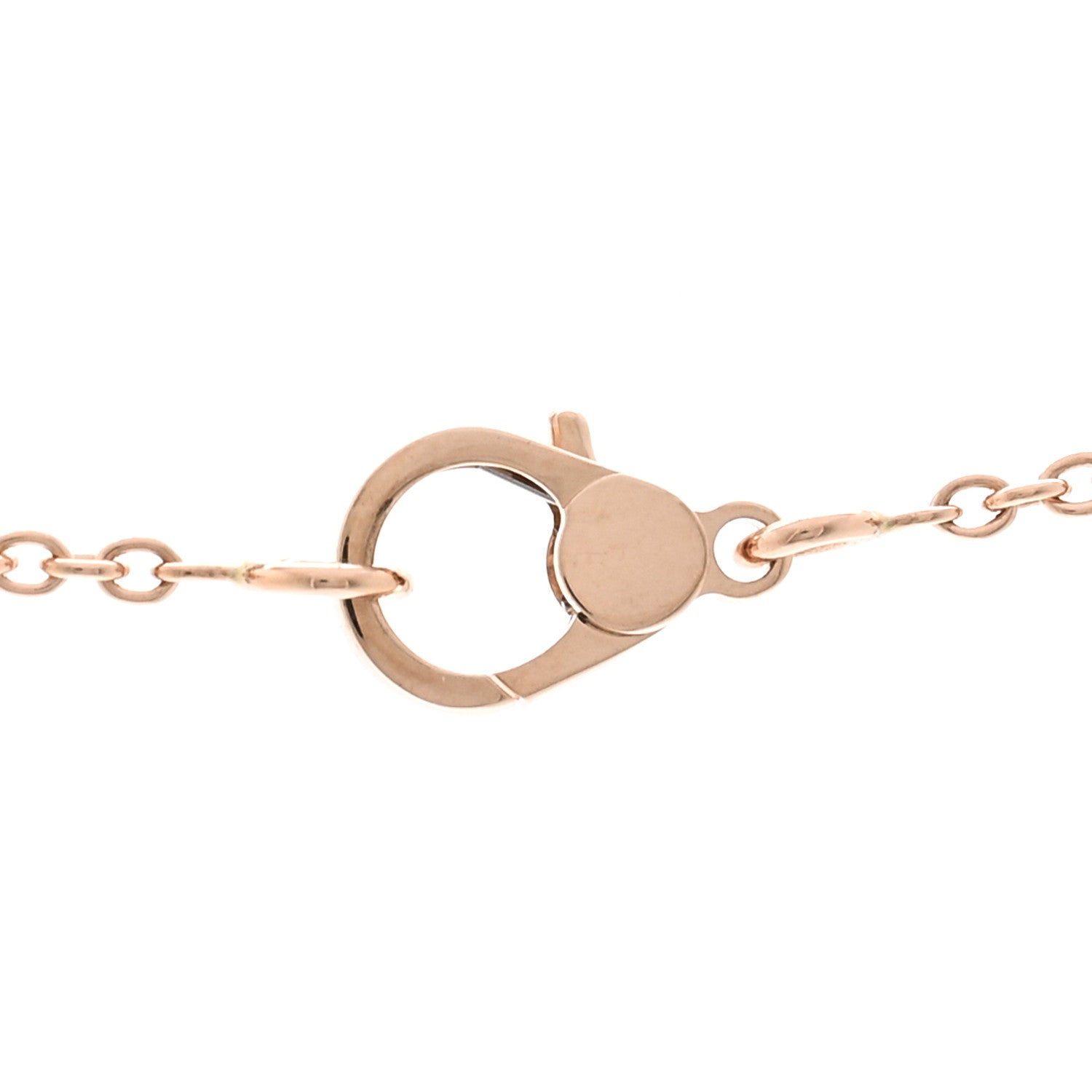 Hermes 18K Rose Gold Diamond Finesse Pendant Necklace 4 of 6