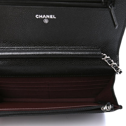 Chanel Caviar Quilted Wallet On Chain WOC Black 4 of 7