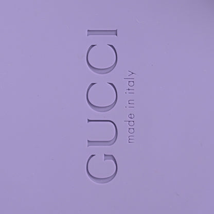 Gucci Rubber Chevron Logo Embossed Womens Thong Platform Sandals 38 Lapis 7 of 10