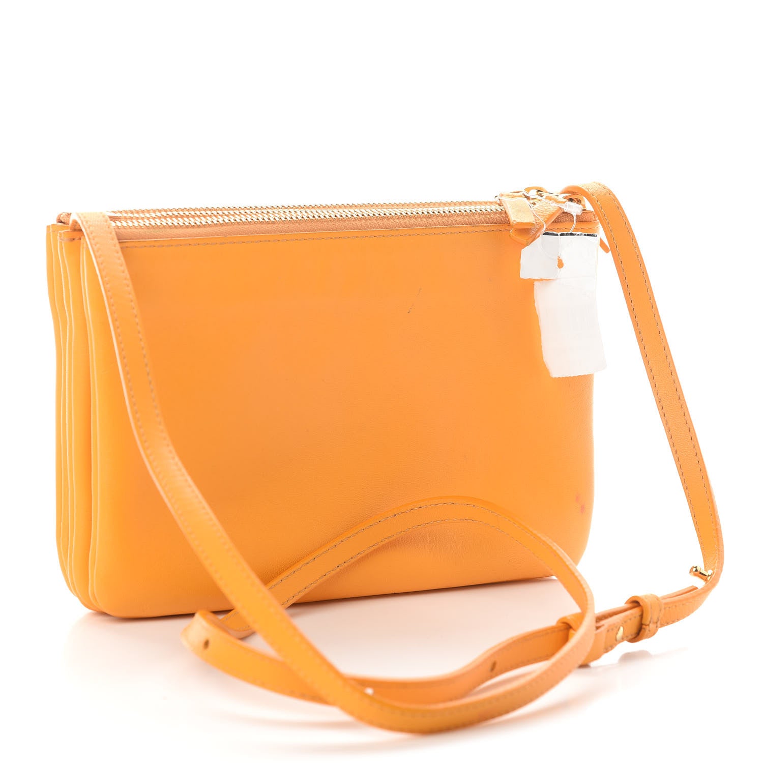 Celine Lambskin Small Trio Crossbody Bag Sunflower 3 of 10