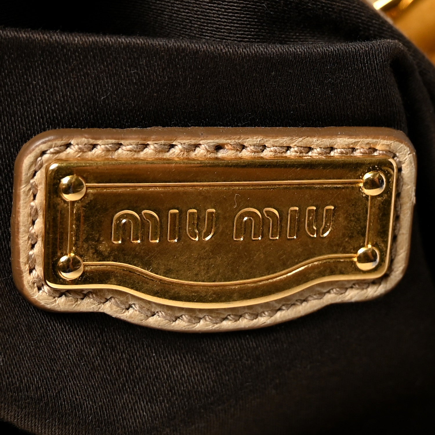 Miu Miu Nappa Matelasse Coffer Hobo Beige 6 of 9