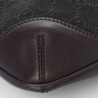 Gucci Monogram Signature Hobo Shoulder Bag Dark Brown 7 of 10