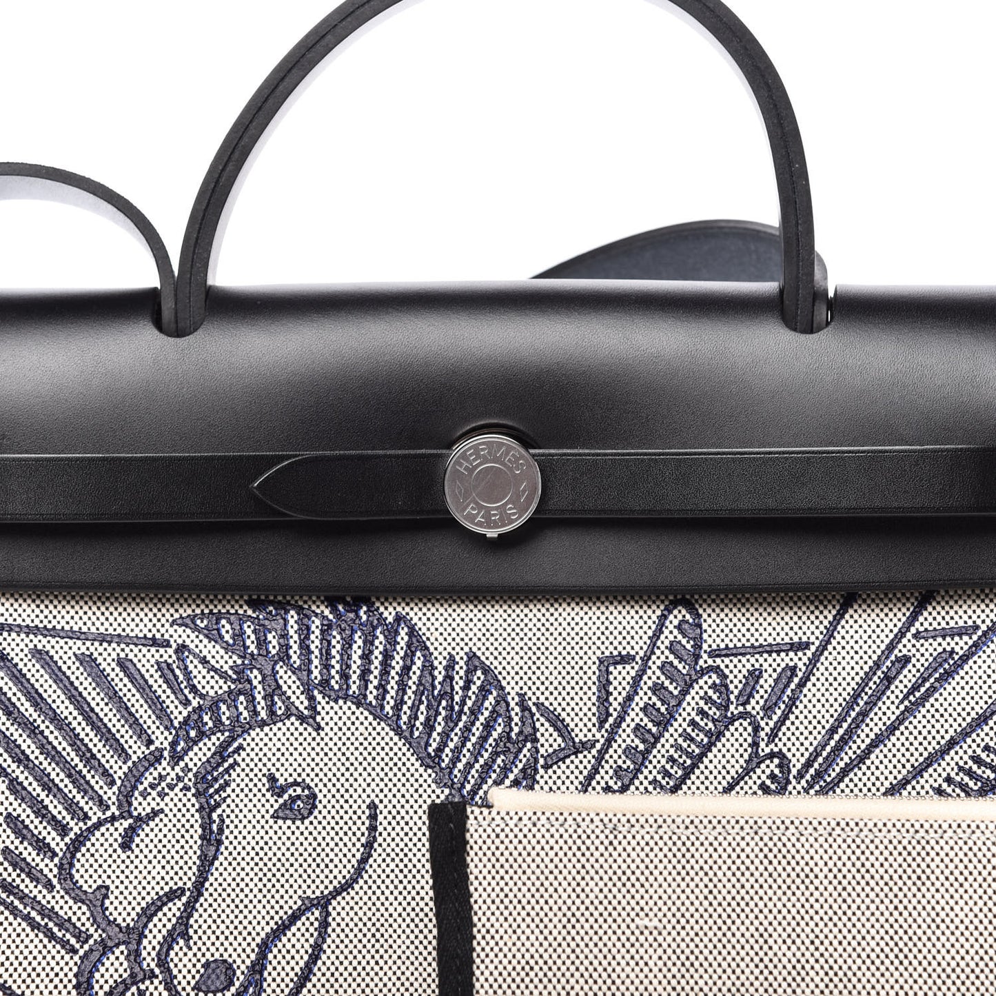 Vache Hunter Toile H Pegase Pop Herbag Zip Retourne 31 PM Bleu Indigo Ecru Black