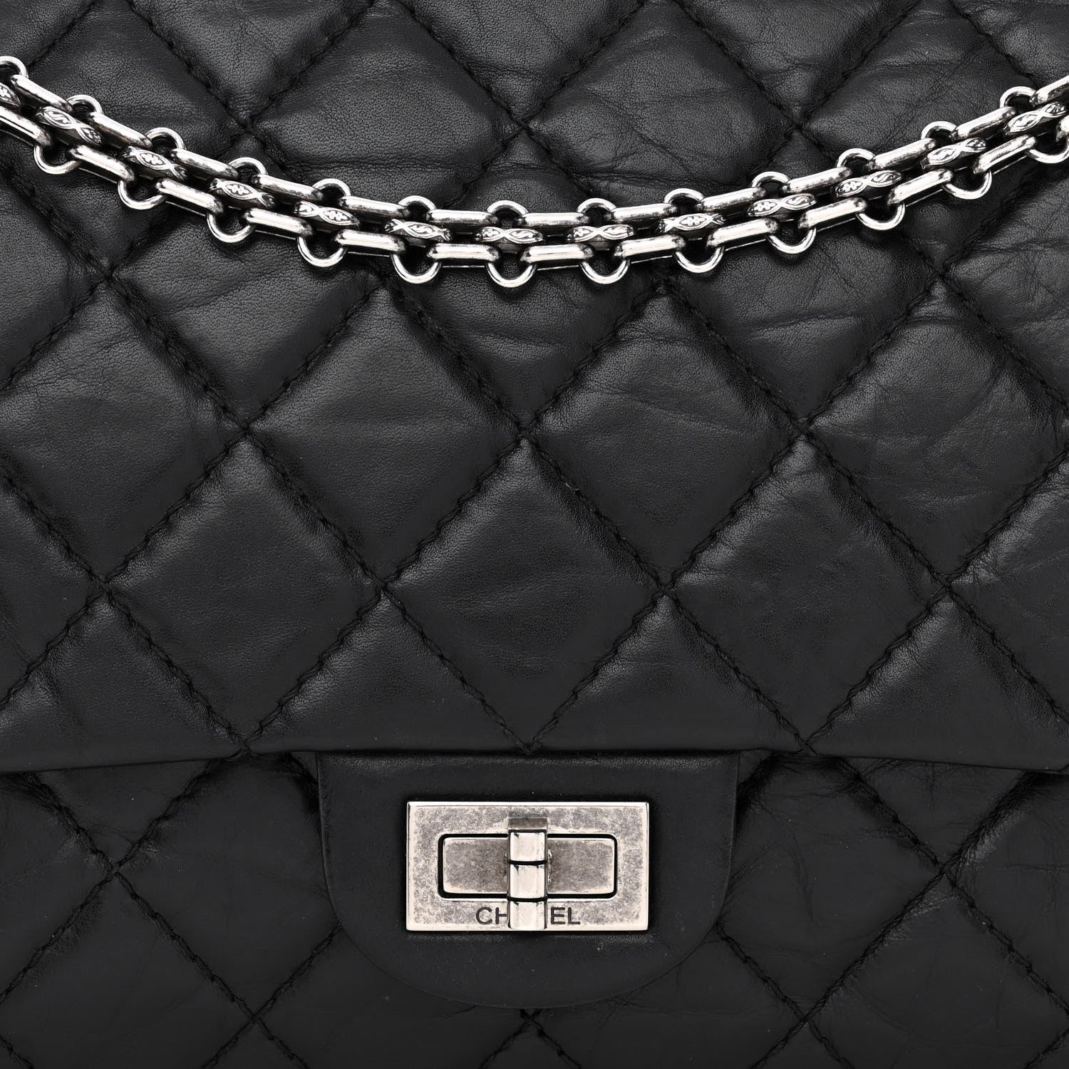 Chanel Aged Calfskin Quilted 2.55 Reissue 226 Flap Black 8 of 10