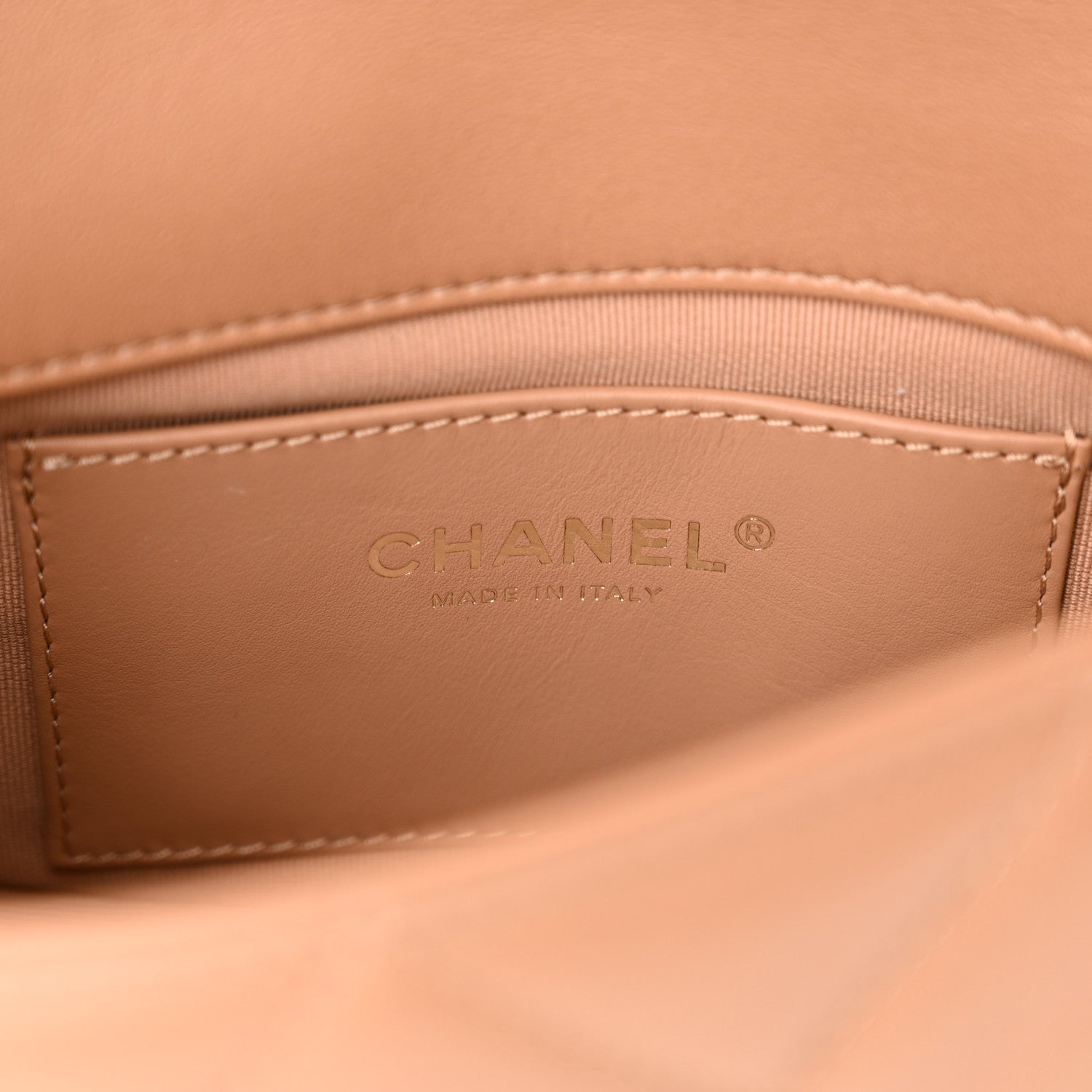 Chanel Lambskin Chain Around Top Handle Flap Dark Beige 6 of 12