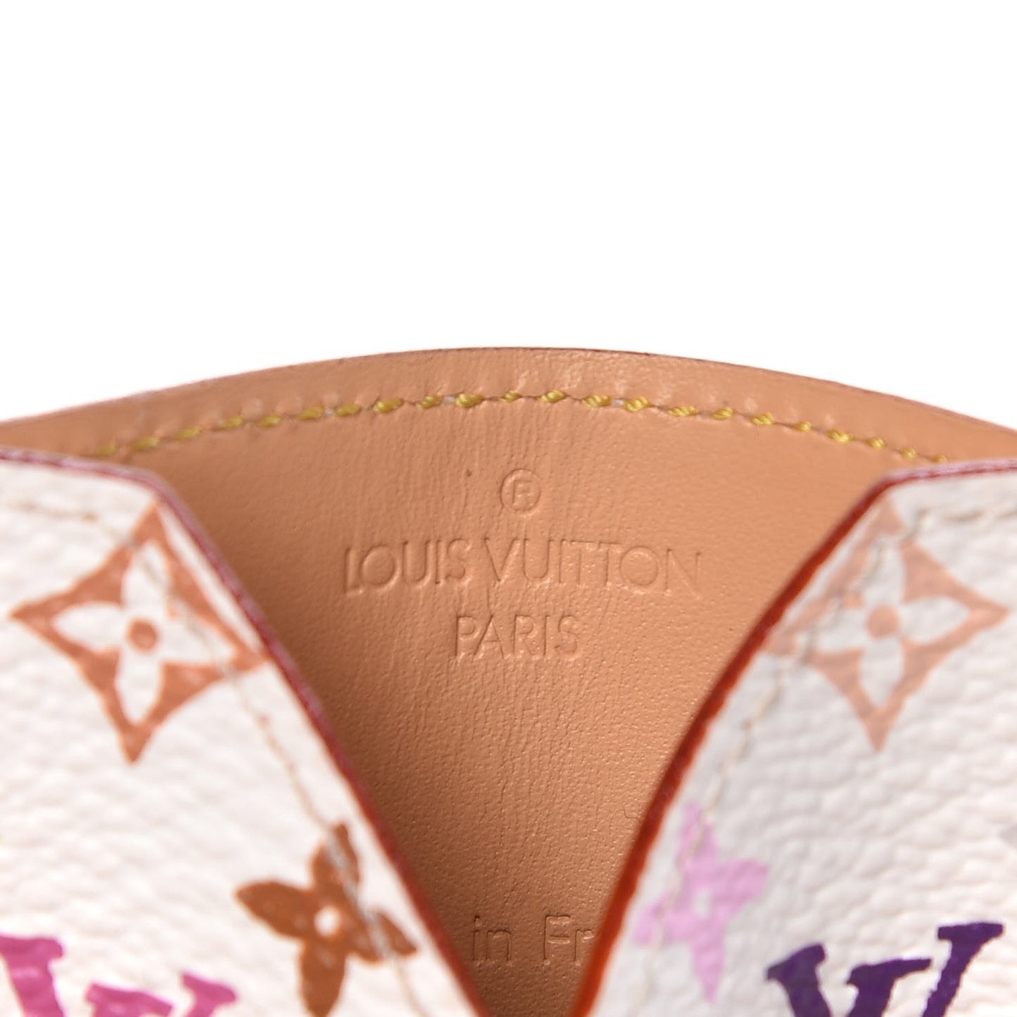 Monogram Multicolor Mirror and Case Pouch White