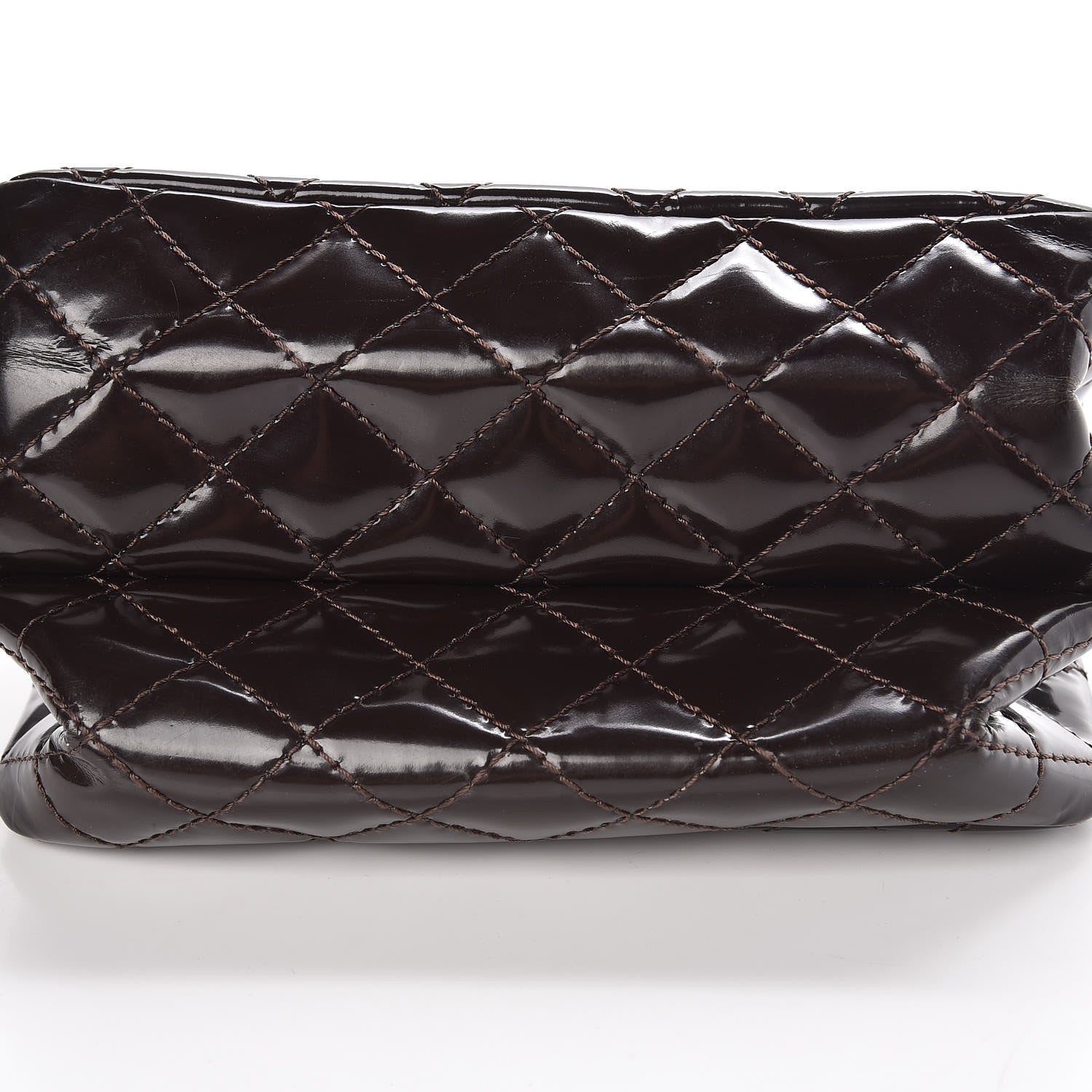 Chanel Patent Quilted Small Accordion 2.55 Reissue Flap Dark Brown 11 of 11