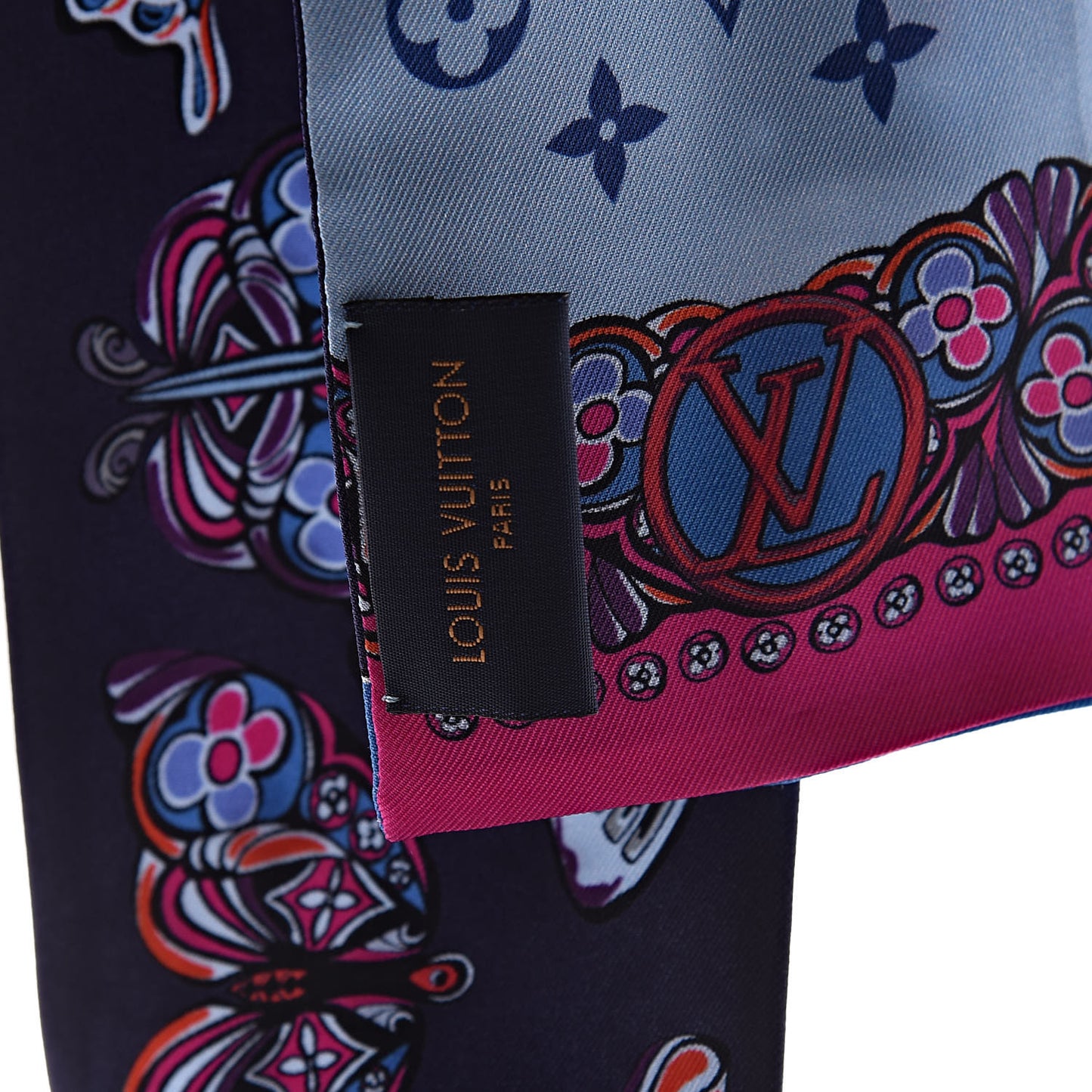 Silk Monogram World Of Love Bandeau Navy