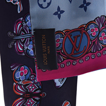 Louis Vuitton Silk Monogram World Of Love Bandeau Navy 4 of 4