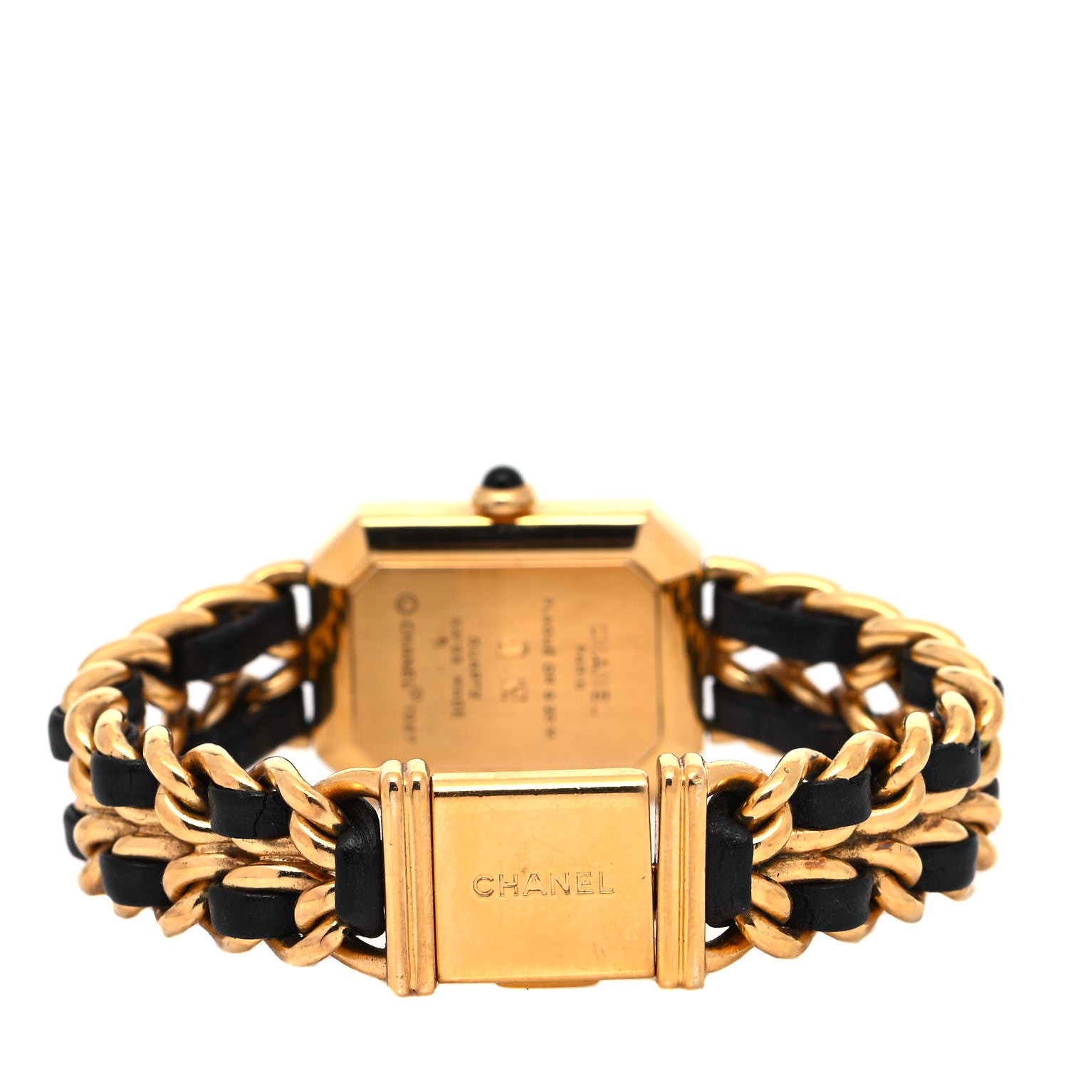Chanel Stainless Steel Lambskin 20mm Chain Premiere Quartz Watch Gold M 3 of 4