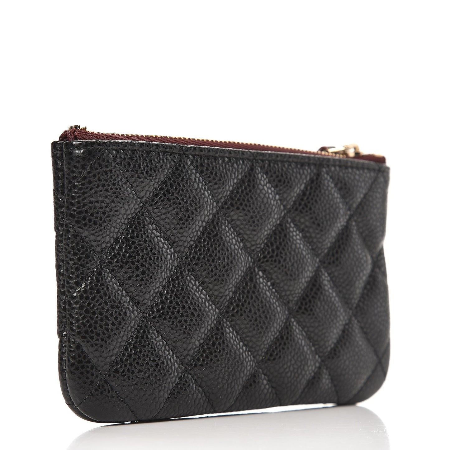 Caviar Quilted Small Cosmetic Case Black