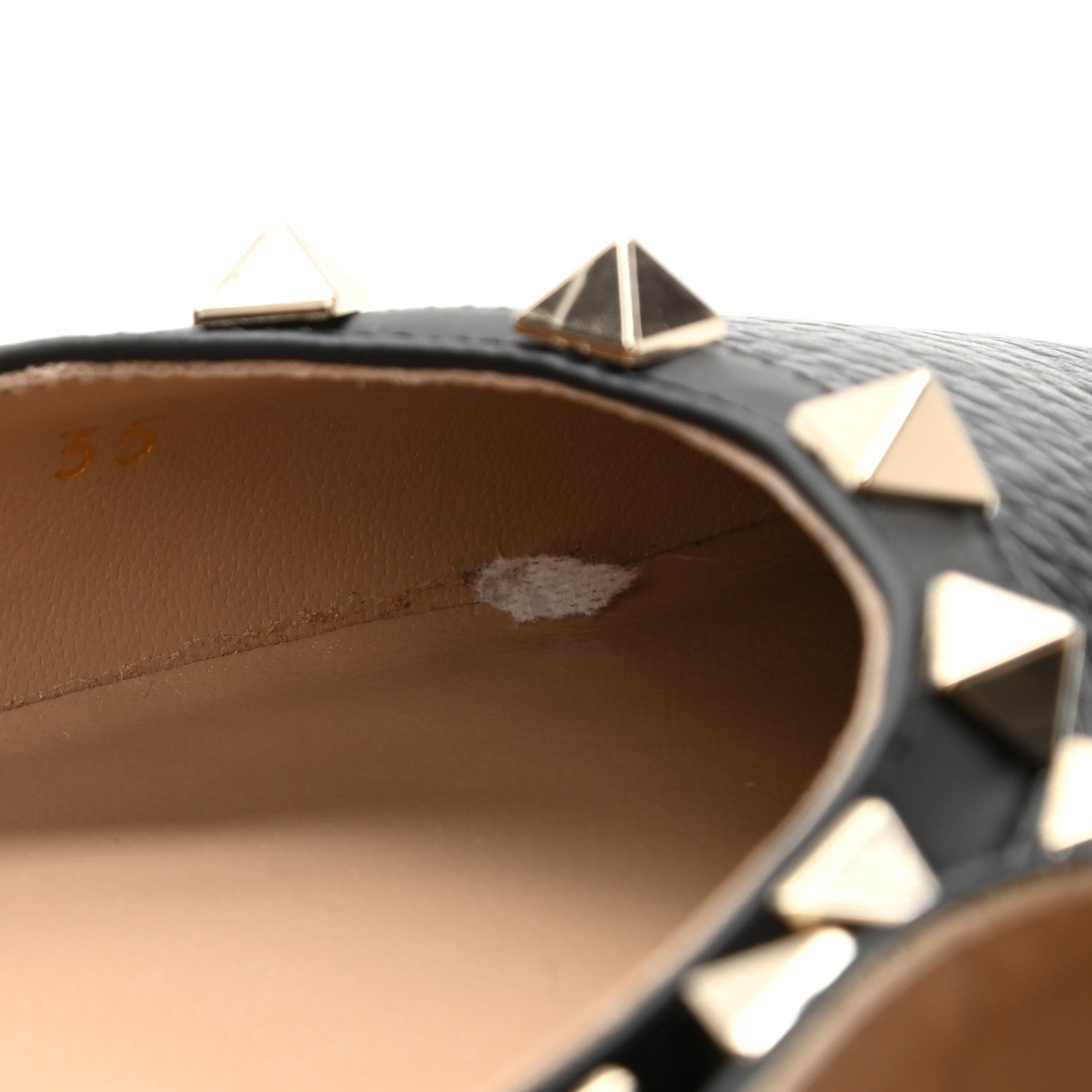 Valentino Garavani Pebbled Calfskin Rockstud Half D'Orsay Slingback 50mm Pumps 35 Black 12 of 14