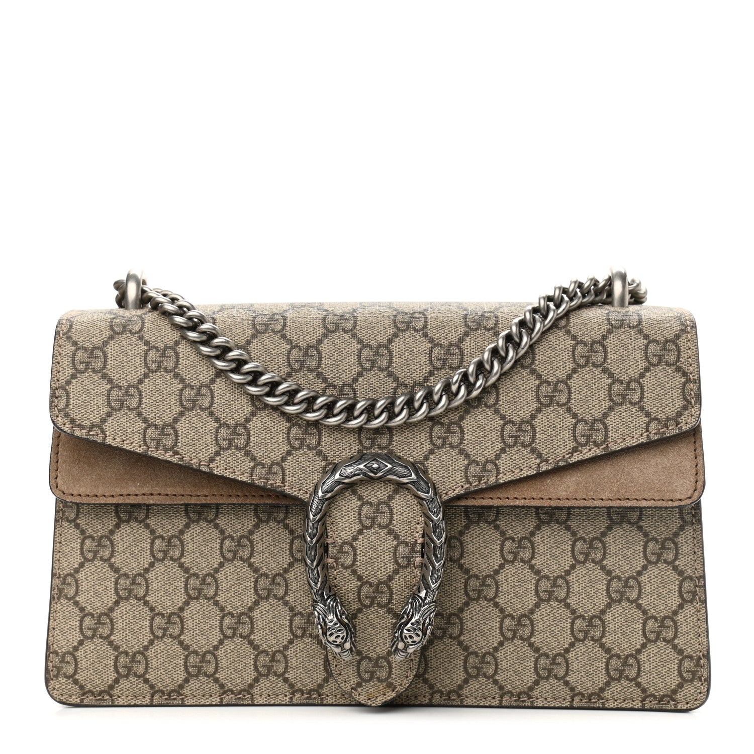 Gucci GG Supreme Monogram Small Dionysus Shoulder Bag Taupe 1 of 10