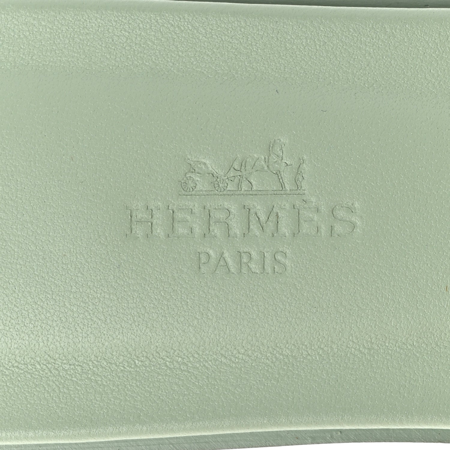 Hermes Calfskin Oran Sandals 38 Vert D'eau 7 of 10