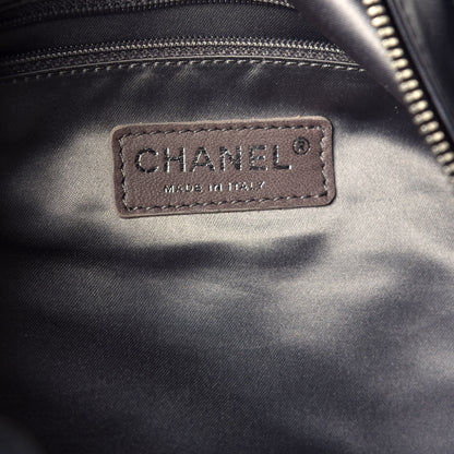 Chanel Calfskin Modern Chain Rhodoid Hobo Black 6 of 9