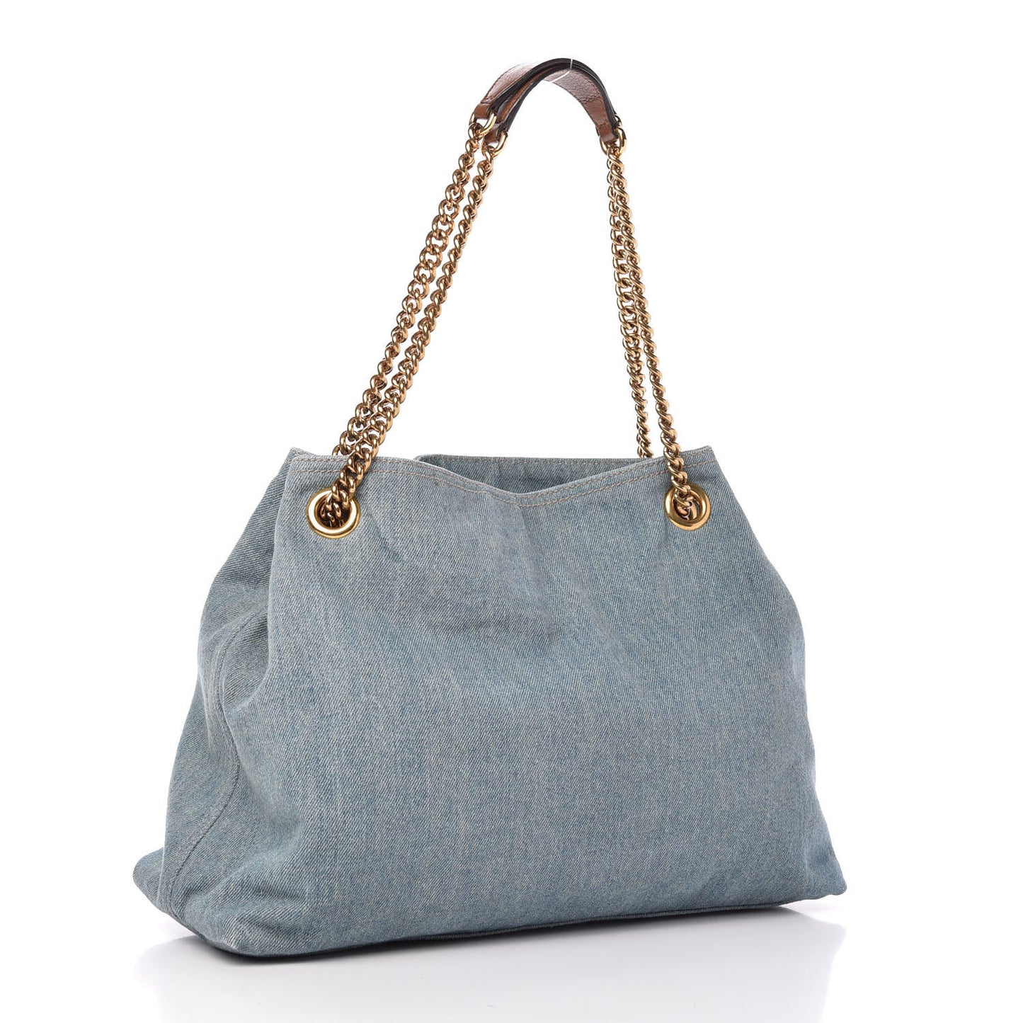 Denim Medium Soho Chain Shoulder Bag Blue