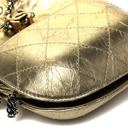Chanel Metallic Aged Calfskin Quilted Small Gabrielle Bucket Gold 7 of 8