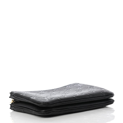 Louis Vuitton Empreinte Double Zip Pochette Black 4 of 8